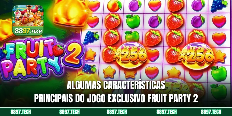 Algumas características principais do jogo exclusivo Fruit Party 2
