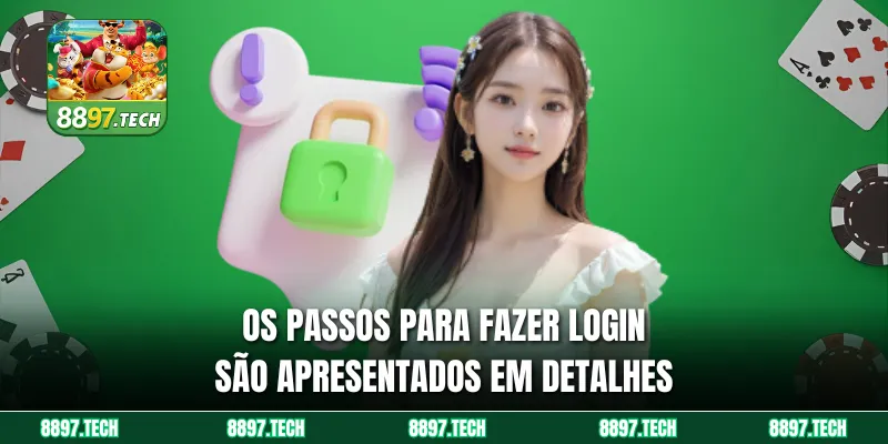 Os passos para fazer login são apresentados em detalhes