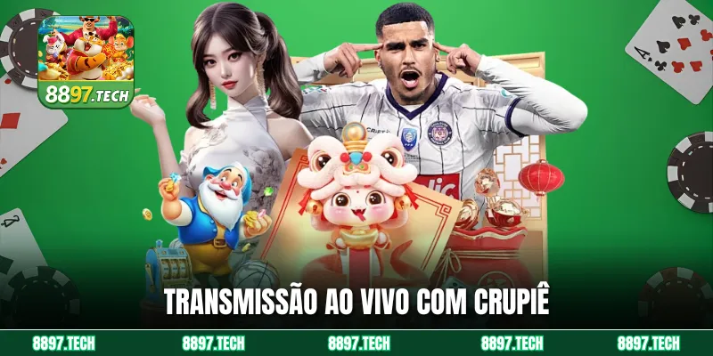 Transmissão ao vivo com crupiê